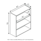 Furinno Pasir 3-Tier Open Shelf Bookcase, Steam Beech