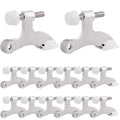 Obtanim 12 Pack Hinge Pin Door Stopper Heavy Duty Metal Adjustable Door Stops With Rubber Bumper Tips (Silver)