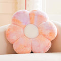Kcvvcr Rainbow Purple Flower Pillow, Cute Decorative Flower Shaped Throw Pillow With Faux Rabbit Fur, 19.6'' Soft Flower Plush T