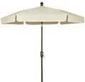 FiberBuilt Umbrellas Garden Umbrella, 7.5 Foot Natural Canopy and Champagne Bronze Pole