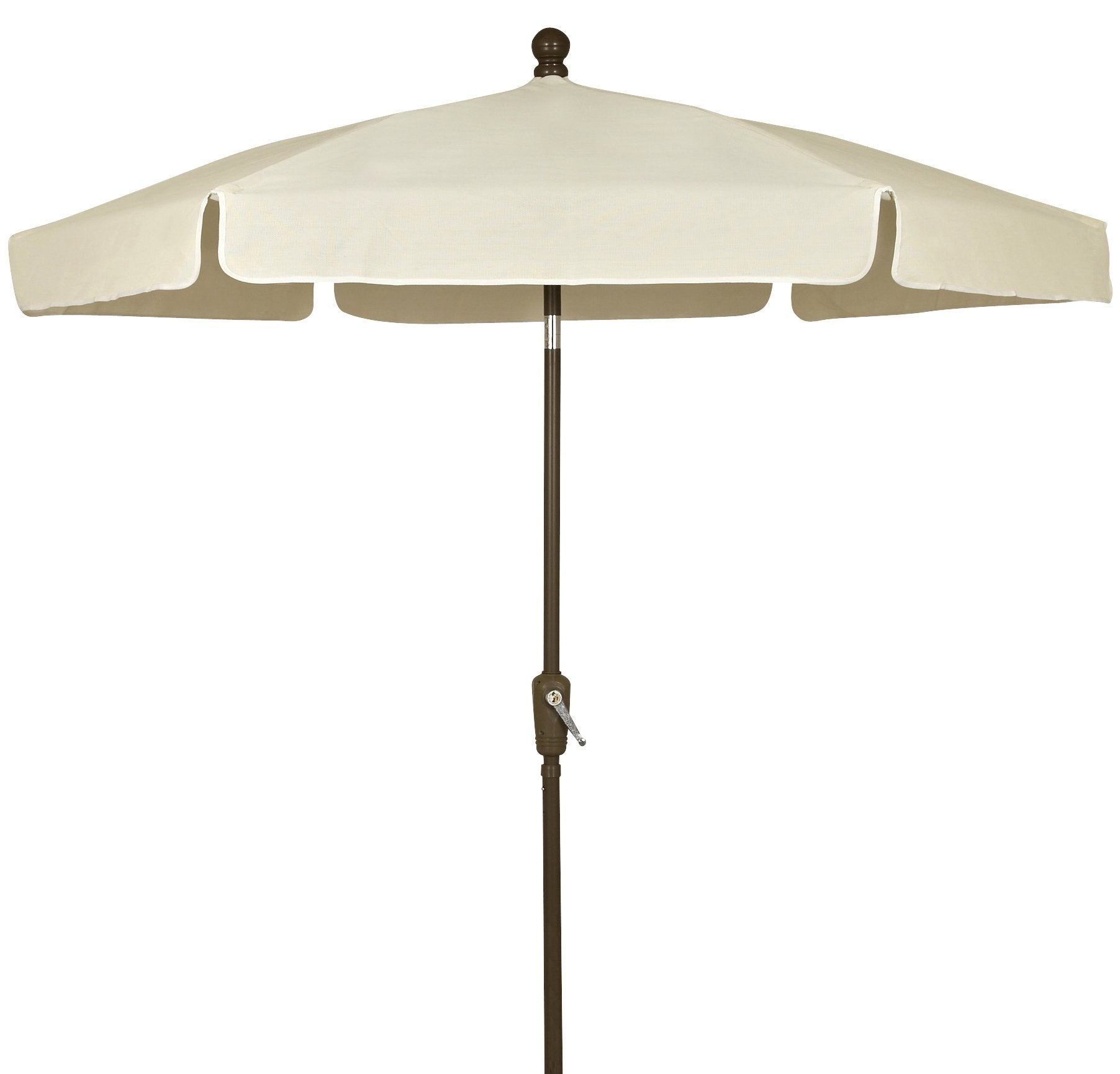 FiberBuilt Umbrellas Garden Umbrella, 7.5 Foot Natural Canopy and Champagne Bronze Pole