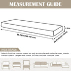 Searchi Stretch Jacquard Sofa Couch Cushion Covers Replacement Cushion Slipcovers Stretch Sofa Seat Cover Furniture Protector Sofa Slipcover Soft With Elastic Bottom(Large, Grey)