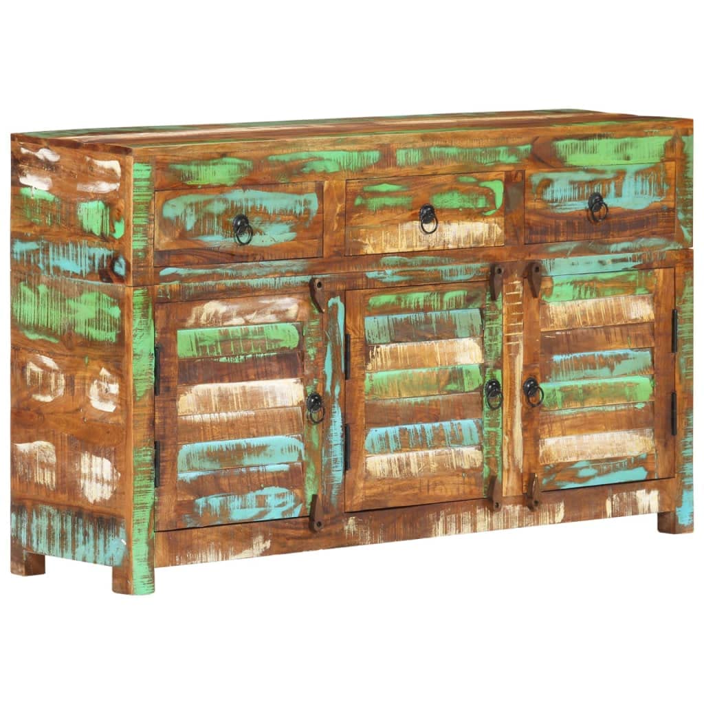 vidaXL Rustic Charm Sideboard Handmade from Solid Reclaimed Wood with Ample Storage and Display Space