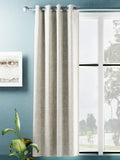 BIANCA Jacquard Blackout Eyelet Curtain 1pc 5 Feet (dromanio) | 300GSM | Window AbstractGolden Beige