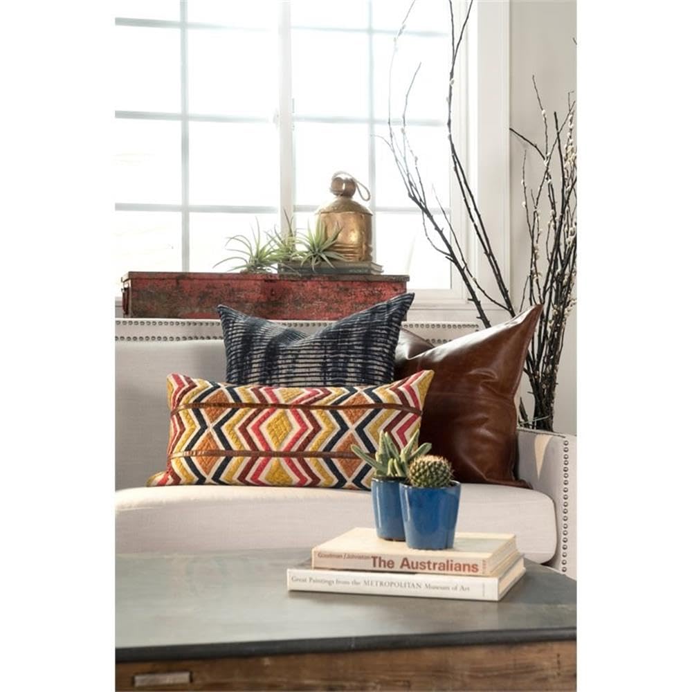 Kosas Home Cheyenne Pillow, 14x26, Chocolate Brown