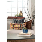 Kosas Home Cheyenne Pillow, 14x26, Chocolate Brown