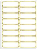 True-Ally 200 PCS Gold Metallic Name Labels, Blank Name Tag Stickers with Permanent Adhesive Writable Stickers with Metallic Gol