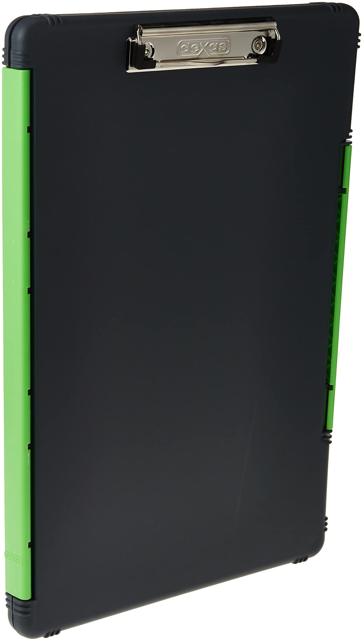Dexas Legal Size Xl Slimcase 2 Storage Clipboard, Gray With Green Clip, 15.5' X 10.5'