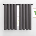Nicetown Blackout Short Kitchen Window Curtains For Bedroom - Window Treatment Thermal Insulated Solid Grommet Blackout Drapes F