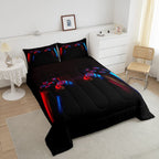 Gamer Comforter Set For Boys Girls Man Gaming Bedding Set,Black Gamepad Home Decor Player Video Game Duvet Insert Teens Kids 2 P