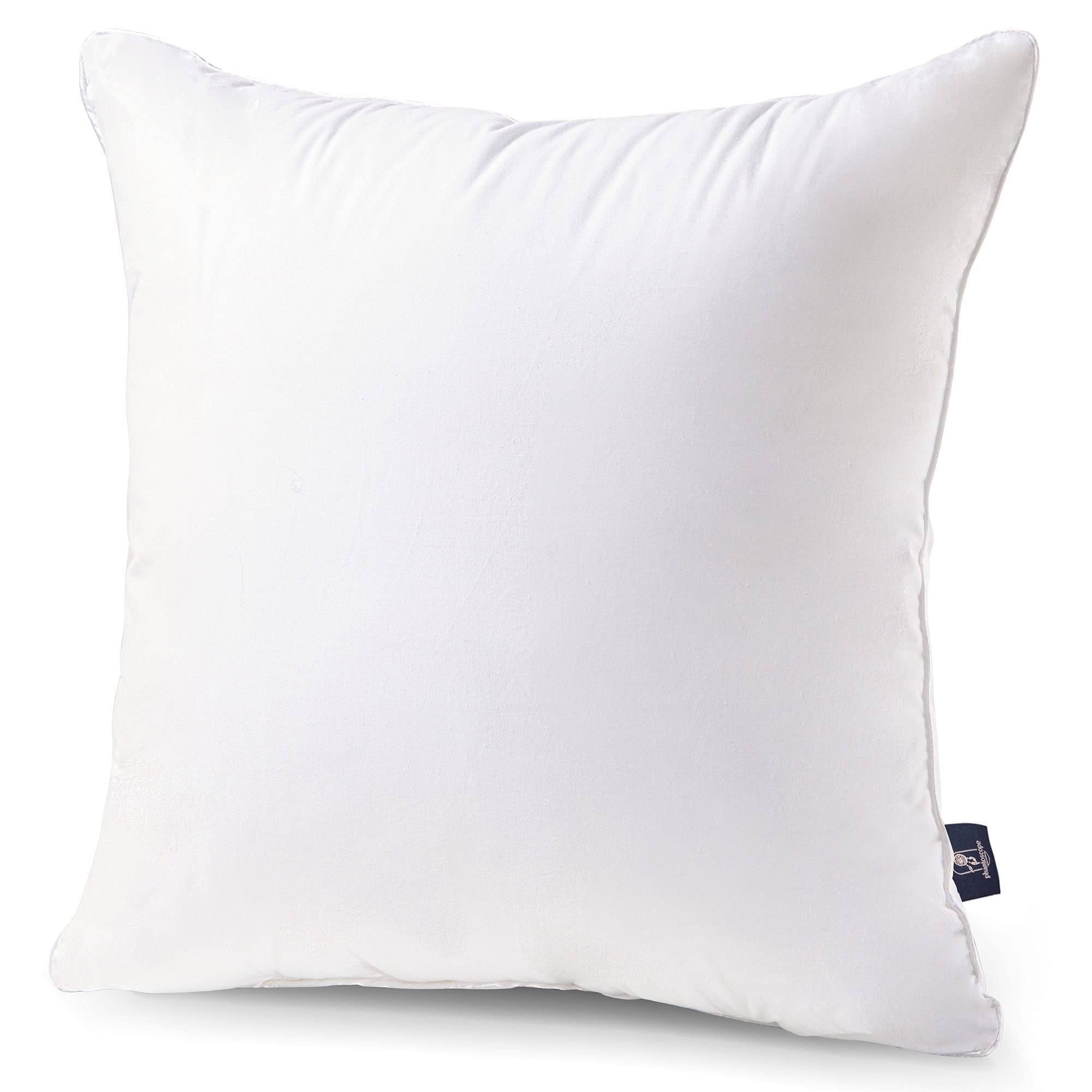 Phantoscope 20X20 Pillow Insert - Throw Pillow Insert With 100% Cotton Cover - 20 Inch Square Form Microfiber Pillow Sham Stuffe
