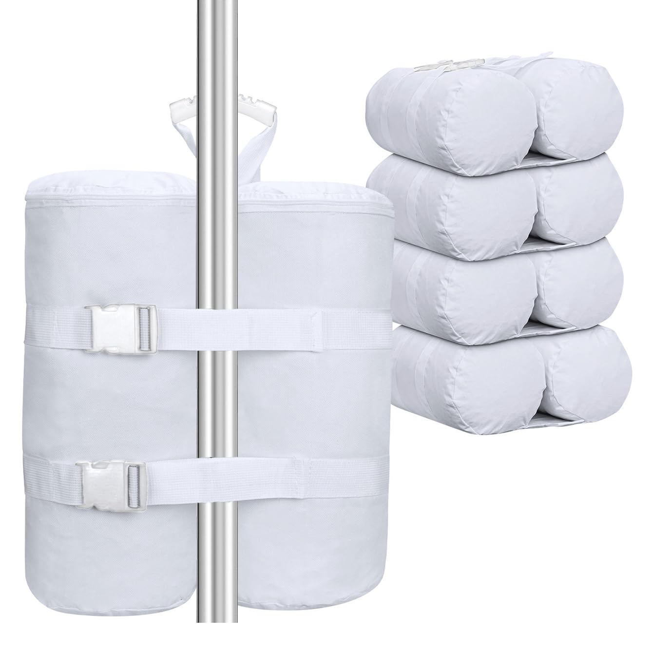 Extra Large 320 Lbs White Canopy Sandbags Weight Bags For Pop Up Canopy Tent,1680D Heavy Duty Leg Canopy Weights Sand Bags Perfe