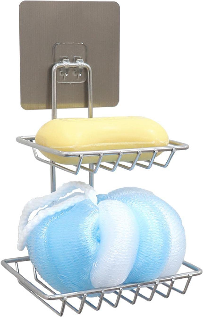 ZONKU INDIA Stainless Steel Soap Holder Bathroom Seamless Paste Soap Box Creative Toilet Strong Suction Cup Soap Holder Wall Han
