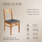Searchi Waterproof Pu Leather Seat Covers For Dining Chairs, 2 Pack Stretch Dining Room Chair Seat Covers, Kitchen Chair Seat Covers Protectors (Cream)
