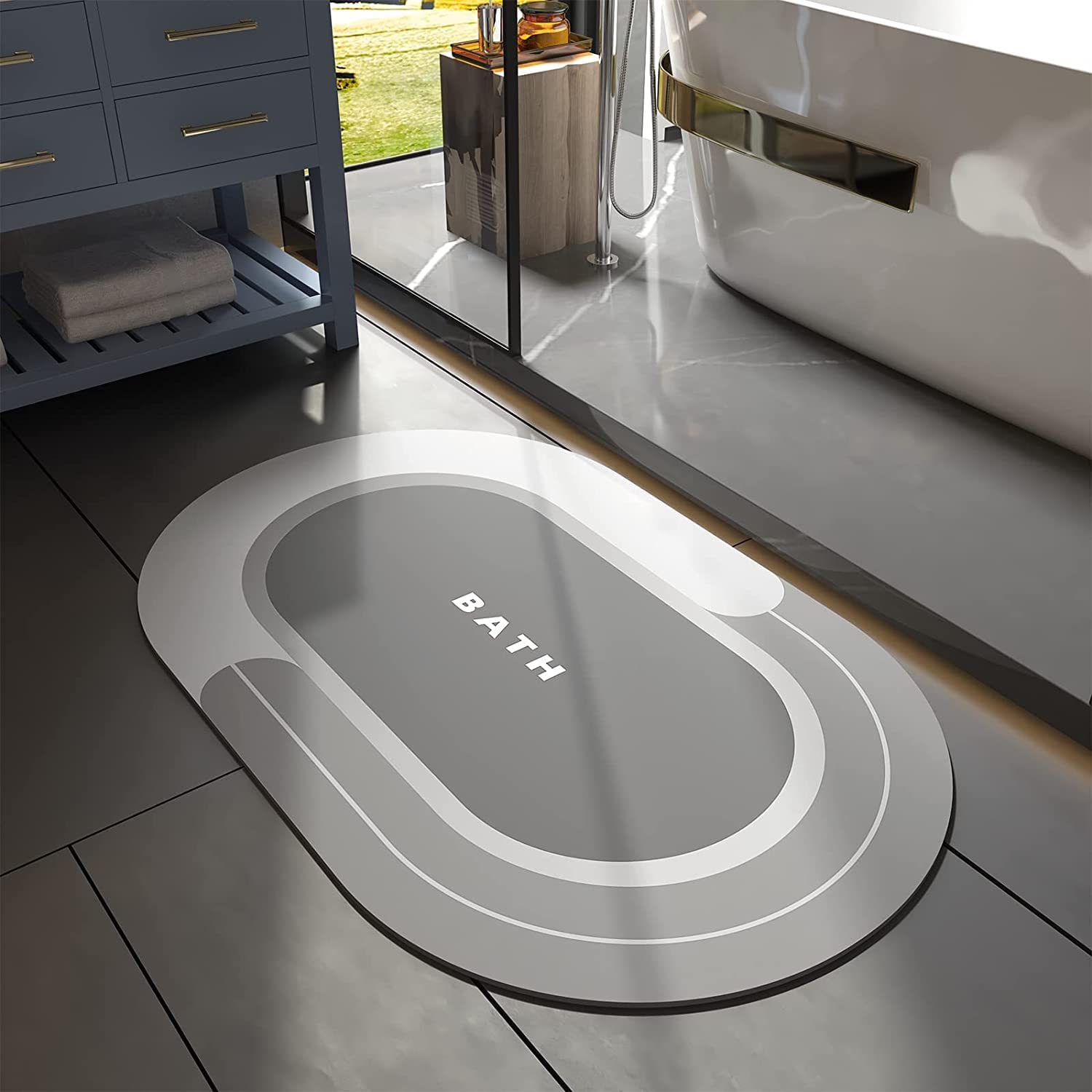 SATVIKAYA Super Absorbent Floor Mat, QuickDrying Water Absorbing Bathroom Mat, Non Slip Floor Mat, Dirt Barrier for Floor Mat, 