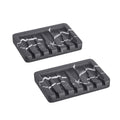 INIUNIK 2PCS Self Draining Soap Dish, Bar Soap Holder Soap Dishes for Bar Soap, Marble Look Soap Dish for Shower Soap Bar Holder