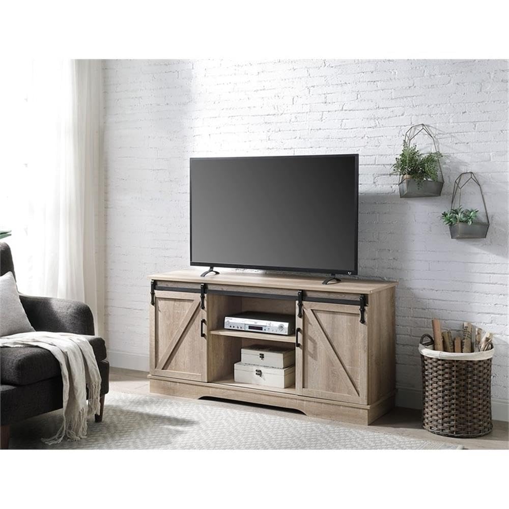 Acme Bennet Composite Wood and Metal TV Stand for TVs Upto 65&quot; in Oak