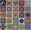 25 Mexican Tiles 4x4 Handpainted Hundred Pieces Different Designs