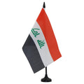 Iraq Table Flag 5' X 8' - Iraqi Desk Flag 21 X 14 Cm - Black Plastic Stick And Base - Az Flag
