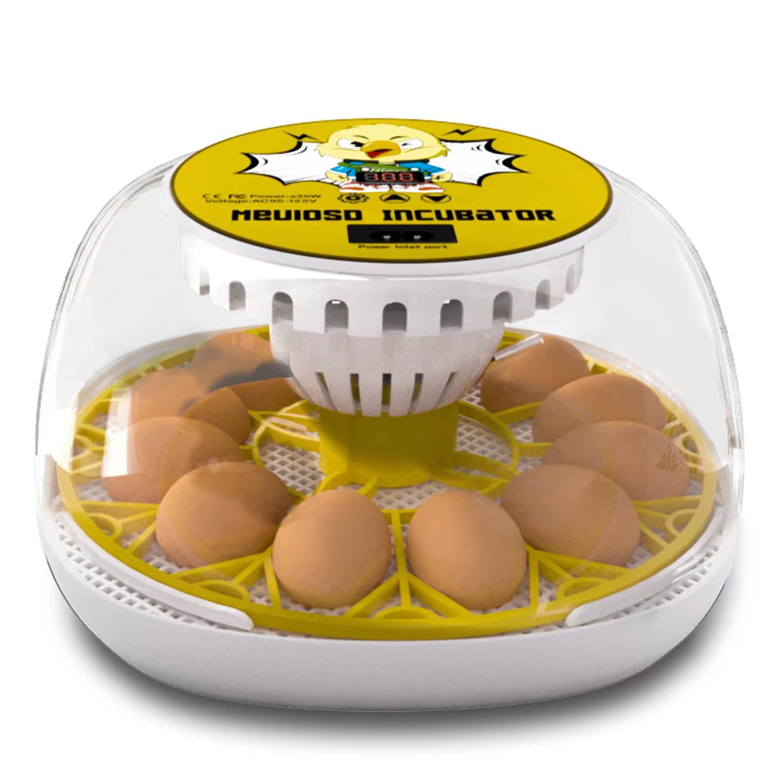 Meuiosd Egg Incubator For Hatching Chicks, 12-24 Egg Incubators With Auto Turning, Automatic Water Top-Up, Fahrenheit Display, 3