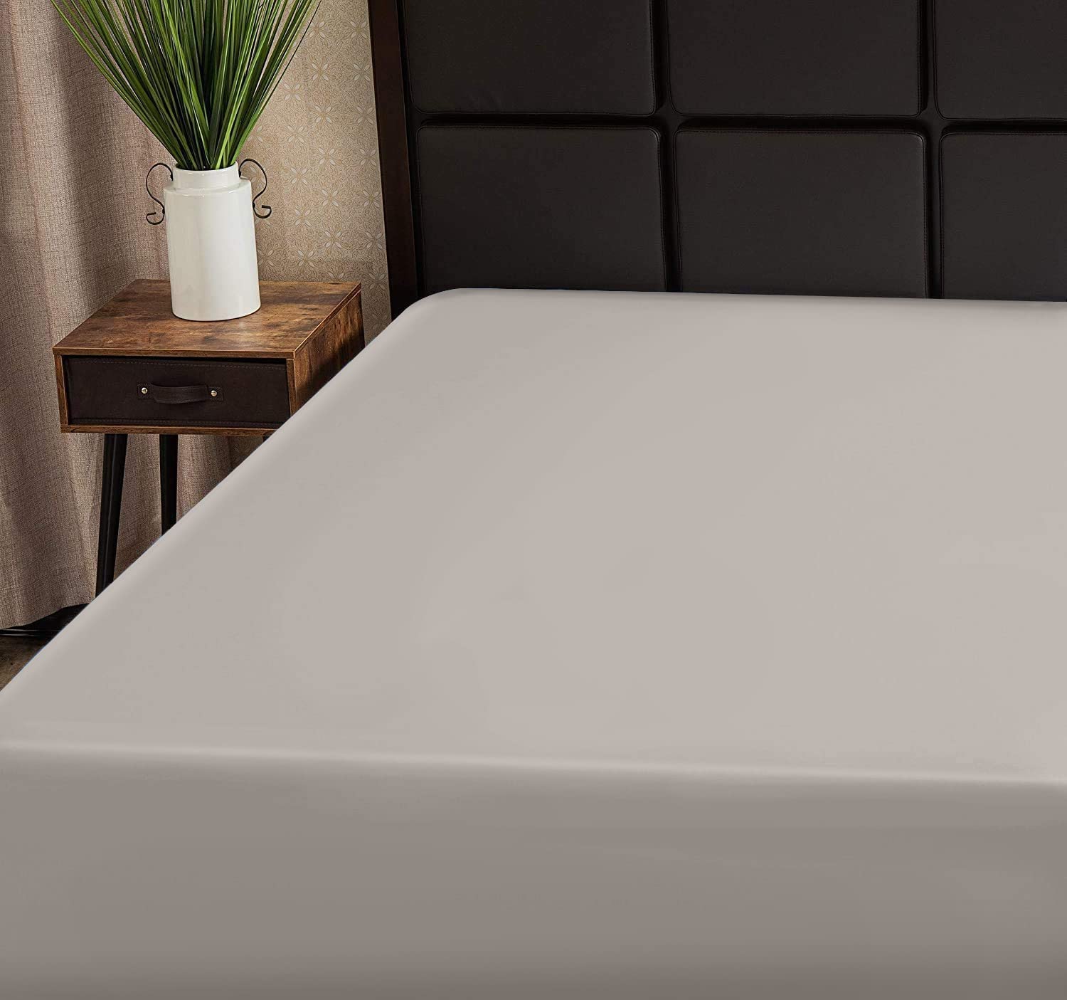 Superity Short Queen Fitted Sheet - 100% Cotton Cool And Breathable Fabric - Protects Mattress From Dirt, Dust & Dander, Machine