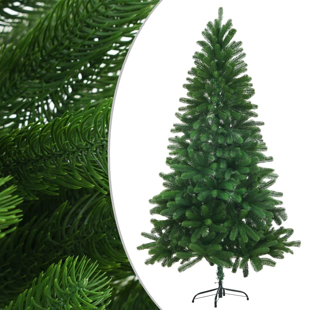 vidaXL Lifelike Faux Christmas Tree, 5 ft Green - Indoor/Outdoor Use, Weather and Water Resistant, Durable PE Material - Easy Assembly with Steel Base