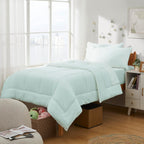 Dorm Room Essentials College Bedding Comforter Set 7 Piece Full Size Bed In A Bag For College Students Boys And Girls, Full, Min