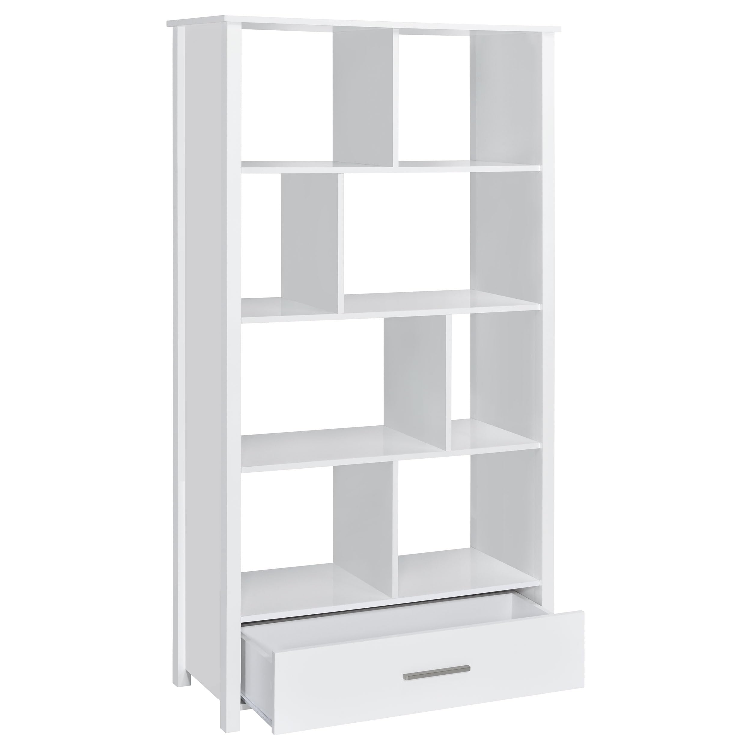 Coaster Home Furnishings Dylan 68-inch 4-Shelf Storage Bookshelf White High Gloss