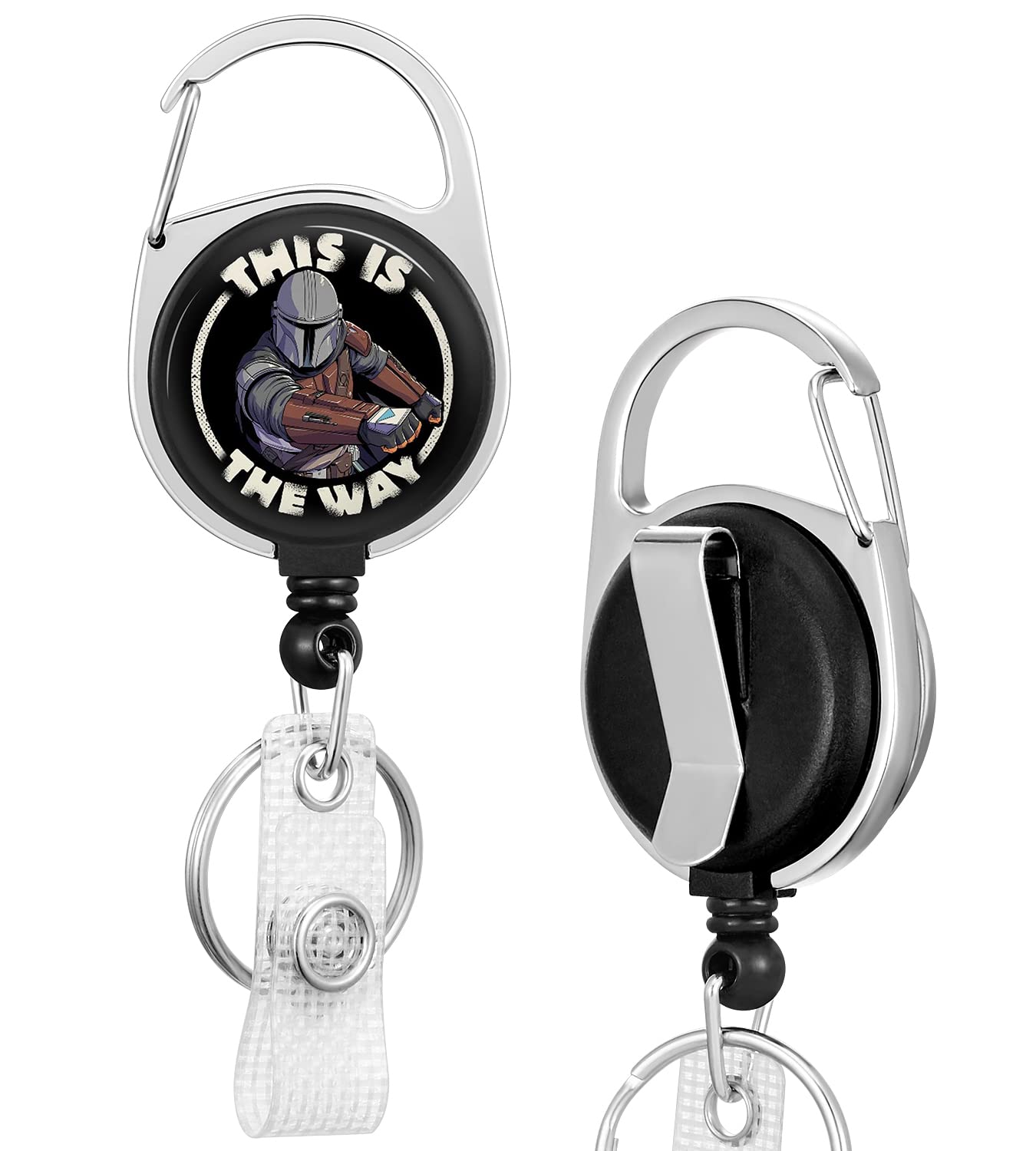 Badge Reels Holder Retractable Keychain Heavy Duty With Id Clip For Key Card Name Tag Cool Funny This Is The Way Cartoon Nurse W