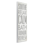 Stupell Home D  Cor Soothe Calm Relax Bath Bathroom Wall Plaque, 7 X 0.5 X 17, Proudly Made In Usa