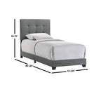 Intercon Addyson Twin UPH Bed Platform, Gray
