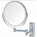 JERDON 8-Inch Two-Sided Swivel Wall Mount Mirror - Makeup Mirror with 8X Magnification & 13.5 inch Wall Extension - Chrome Finis
