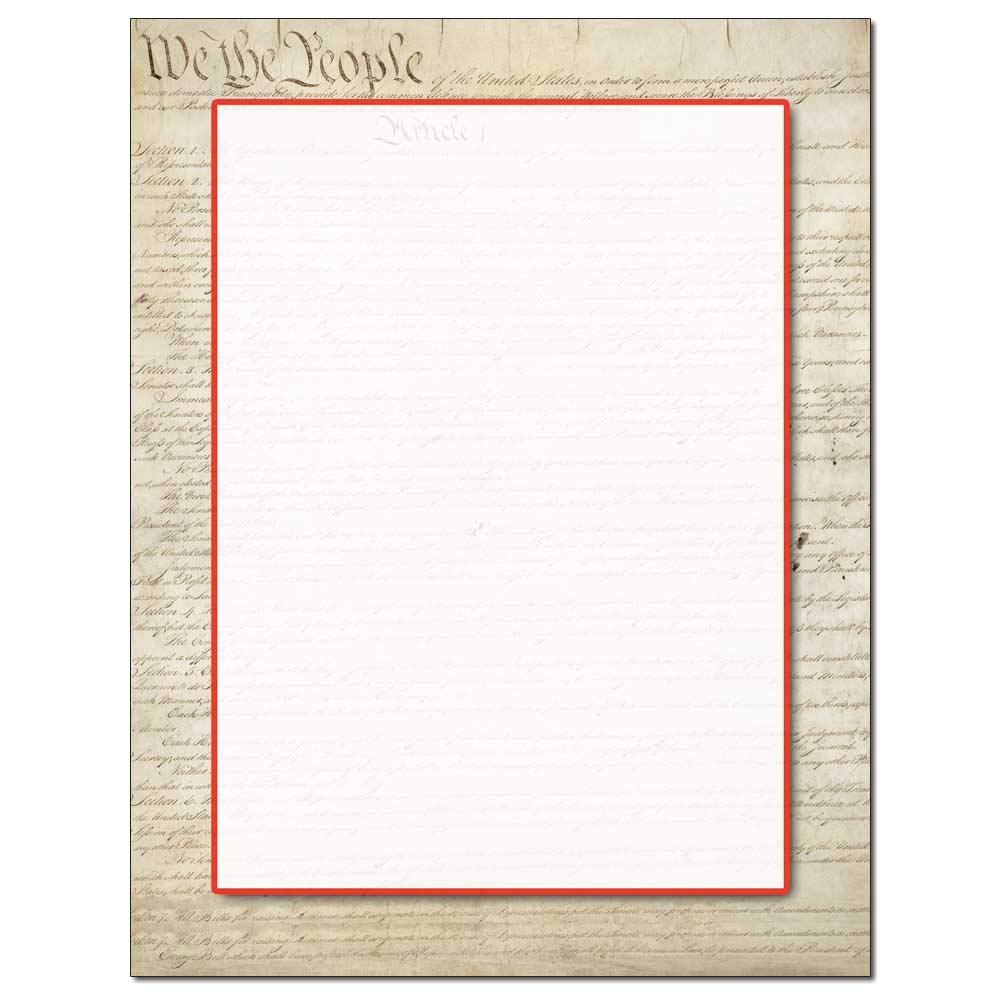 Constitution Letterhead Laser & Inkjet Printer Paper (25 Sheets)
