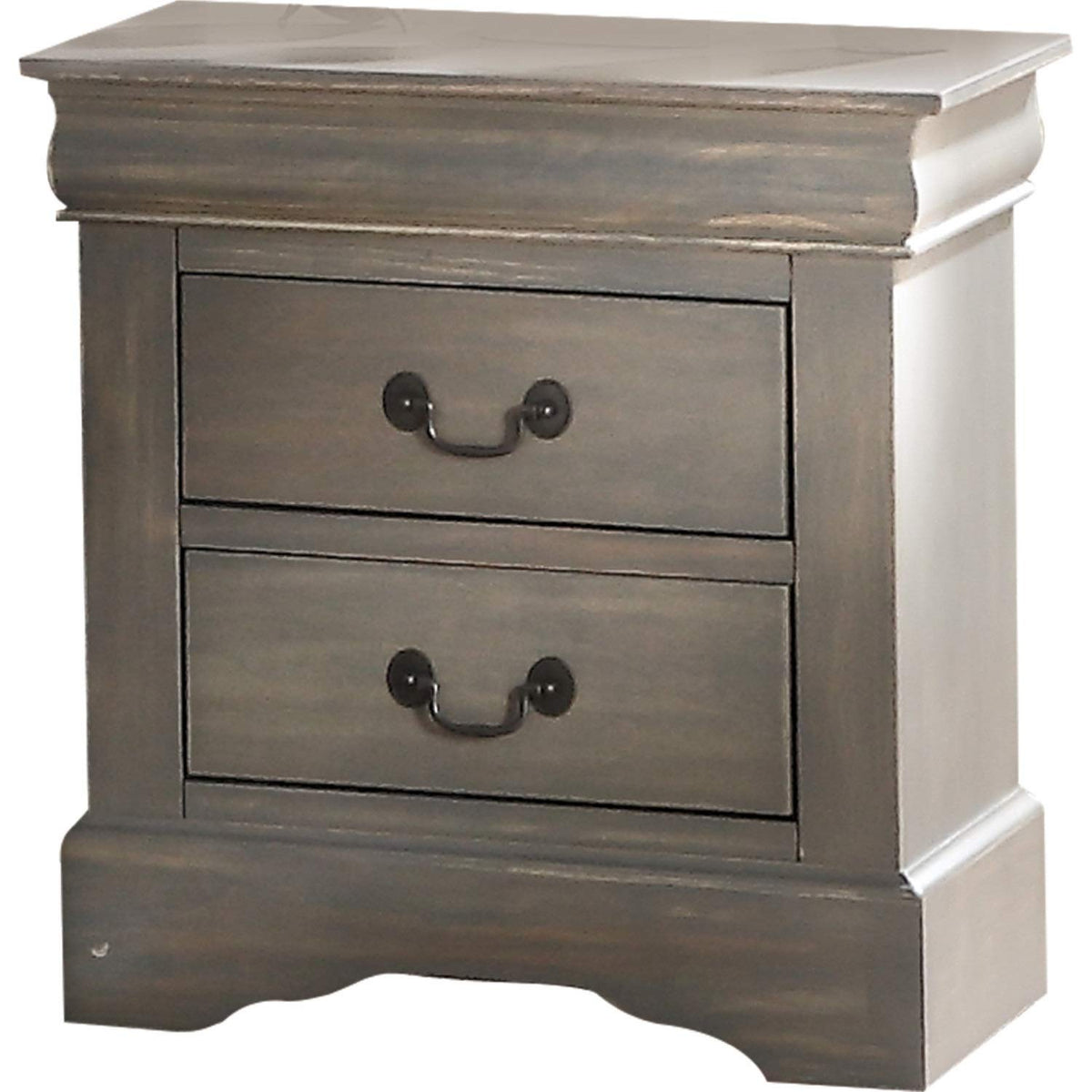 HomeRoots Wood - Veneer (Wood), Engineered Wood 15.67' X 21.65' X 23.54' Antique Gray Wooden Nightstand