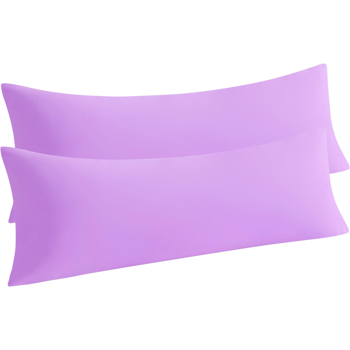 Ntbay Body Pillow Cases Set Of 2, 2 Pack Brushed Microfiber 20X54 Pillow Cases, Soft, Wrinkle, Fade, Stain Resistant Light Purpl