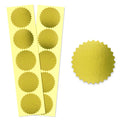 Yeachlaing 200Pcs 2    Gold Metallic Serrated Edge Sealing Stickers - For Sealing, Awards, Embossing, Certificates, And Envelope
