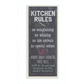 Stupell Home D  cor Kitchen Rules Chalkboard Look Kitchen Wall Plaque, 7 x 0.5 x 17, Proudly Made in USA