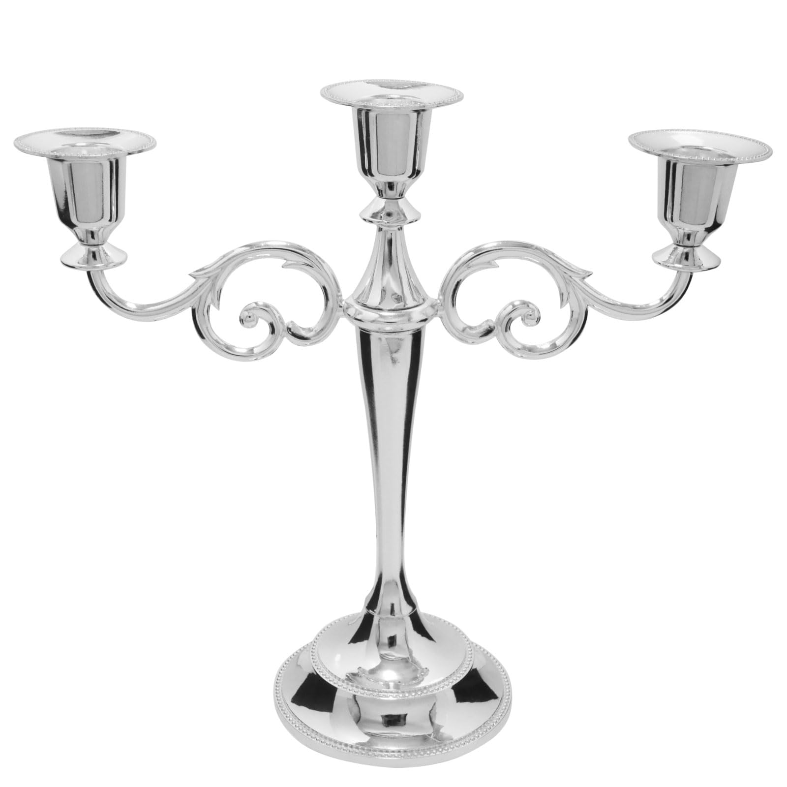 Viscacha 3 Candle Metal Candelabra Candlesticks Holder for Formal Events, Wedding, Church, Holiday D  cor, Halloween - Taper Can