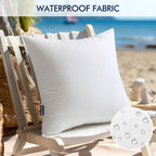Miulee 18X18 Inch Outdoor Pillow Insert Waterproof Decorative Throw Pillow Insert, Square Garden Pillow Form For Patio Sofa Couch