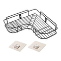 DMDENT Wall Mounted SelfAdhesive Bathroom Corner Shelf & Kitchen Rack & Holder  Bathroom Accessories (MaterialGI Metal, Powde
