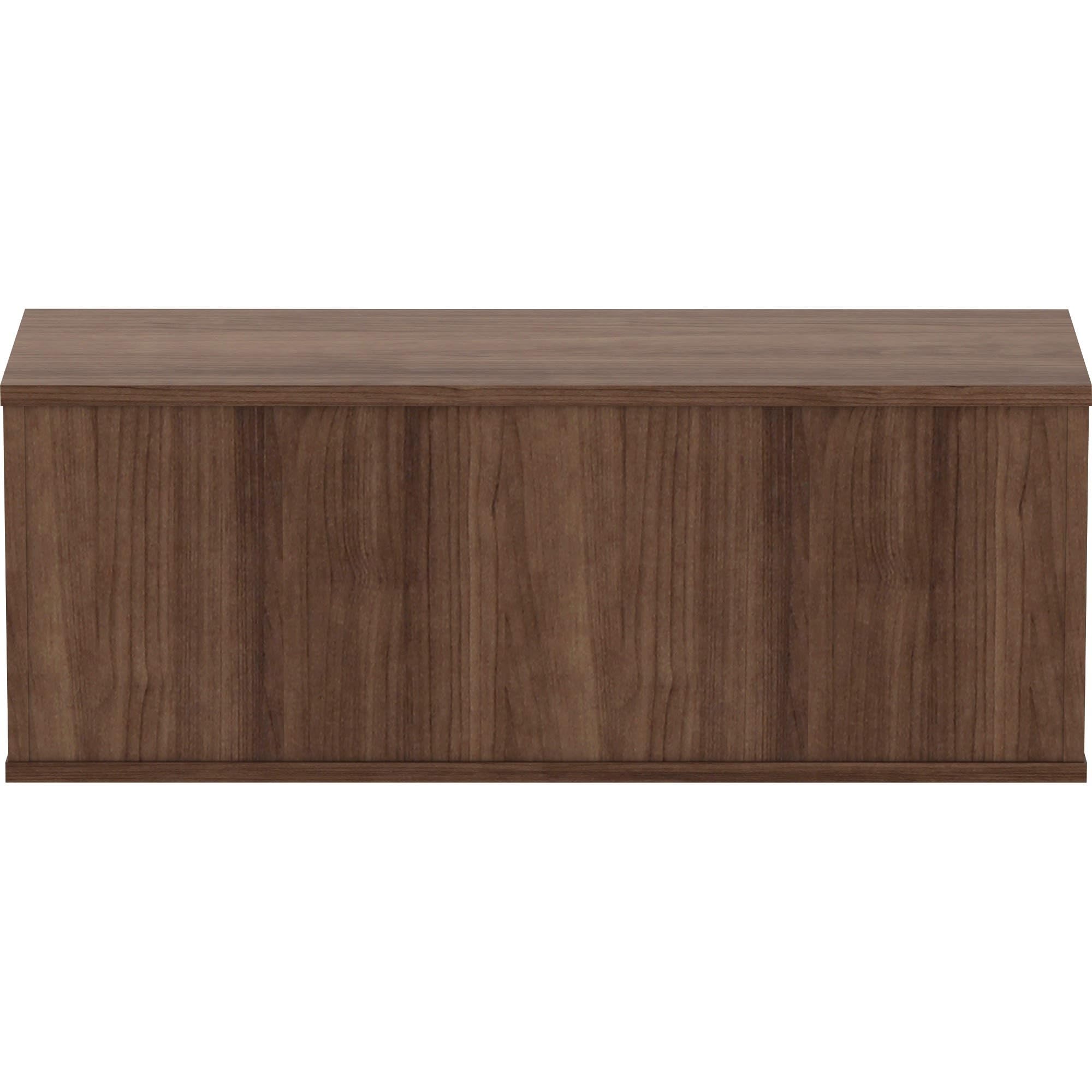 Lorell, Llr90280, Panel System Open Storage Cabinet, 1 Each, Walnut