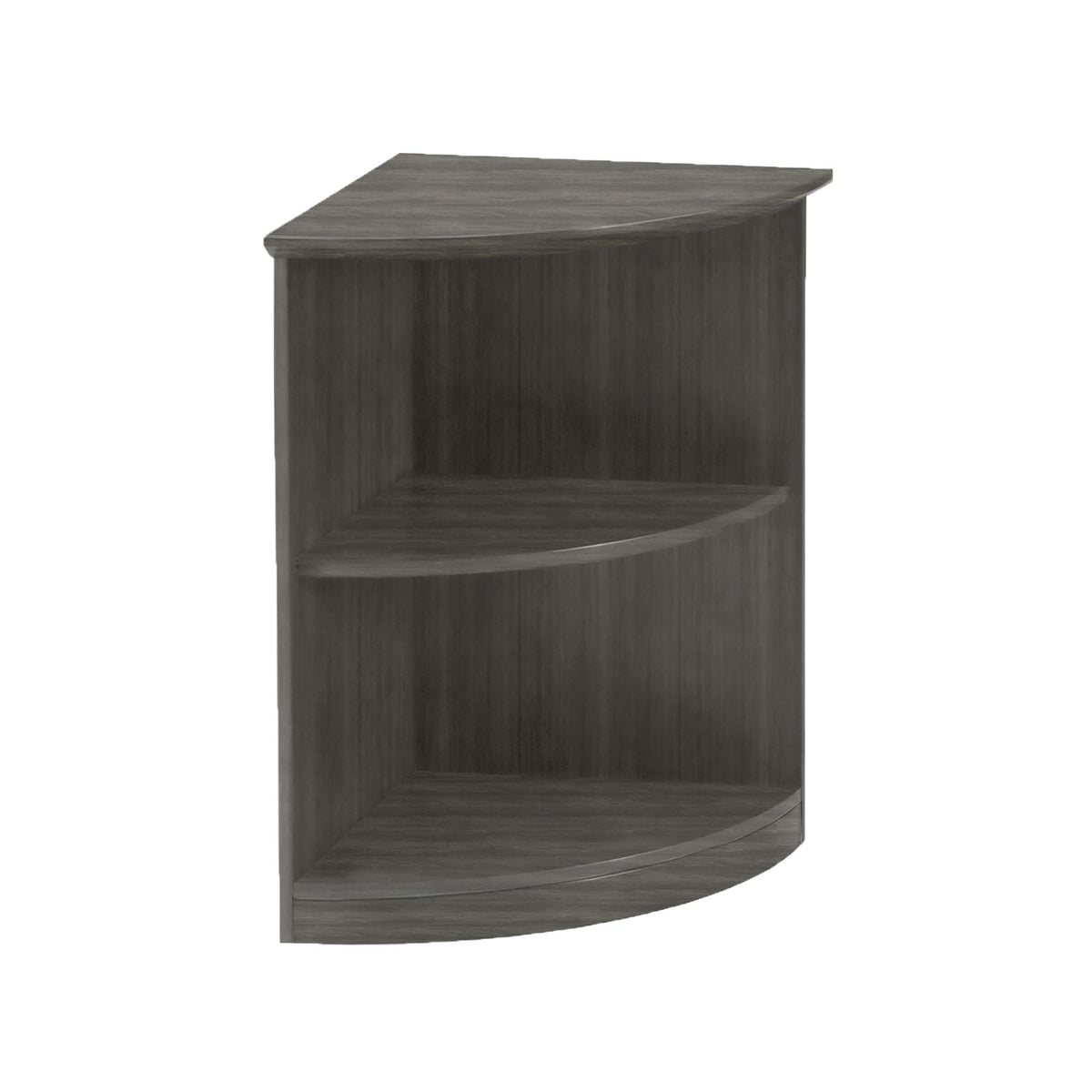 Mayline Mvbq2Lgs Medina Quarter Round Corner Bookcase, 2 Shelf, Gray Steel Laminate