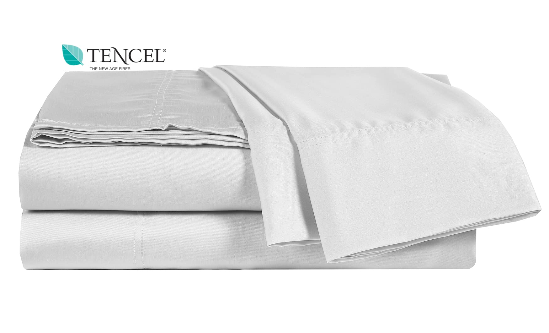 Elinen 100% Tencel Sheet Set - Queen Size 4 Piece Sheets With Deep Pockets Up To 18 Inches - Luxuriously Cooling, Super Soft & S
