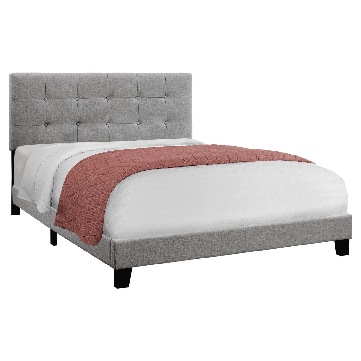 Monarch Specialties Bed Frames, Queen, Grey