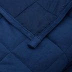 Vidaxl Weighted Sleep Enhancing Blanket Blue - Comforting And Breathable Fabric, Even Weight Distribution, Dual Fabric Design, Safe Duvet Attachment, Modern Style