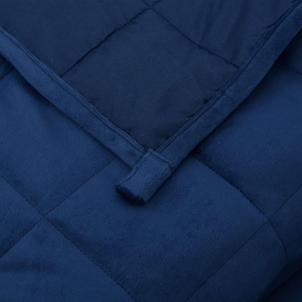 Vidaxl Weighted Sleep Enhancing Blanket Blue - Comforting And Breathable Fabric, Even Weight Distribution, Dual Fabric Design, Safe Duvet Attachment, Modern Style