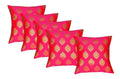 Vireo Soft Silk Colourful Jacquard Cotton Cushion Cover (Multicolour, 45X45 Cm)  Set Of 5 Pieces
