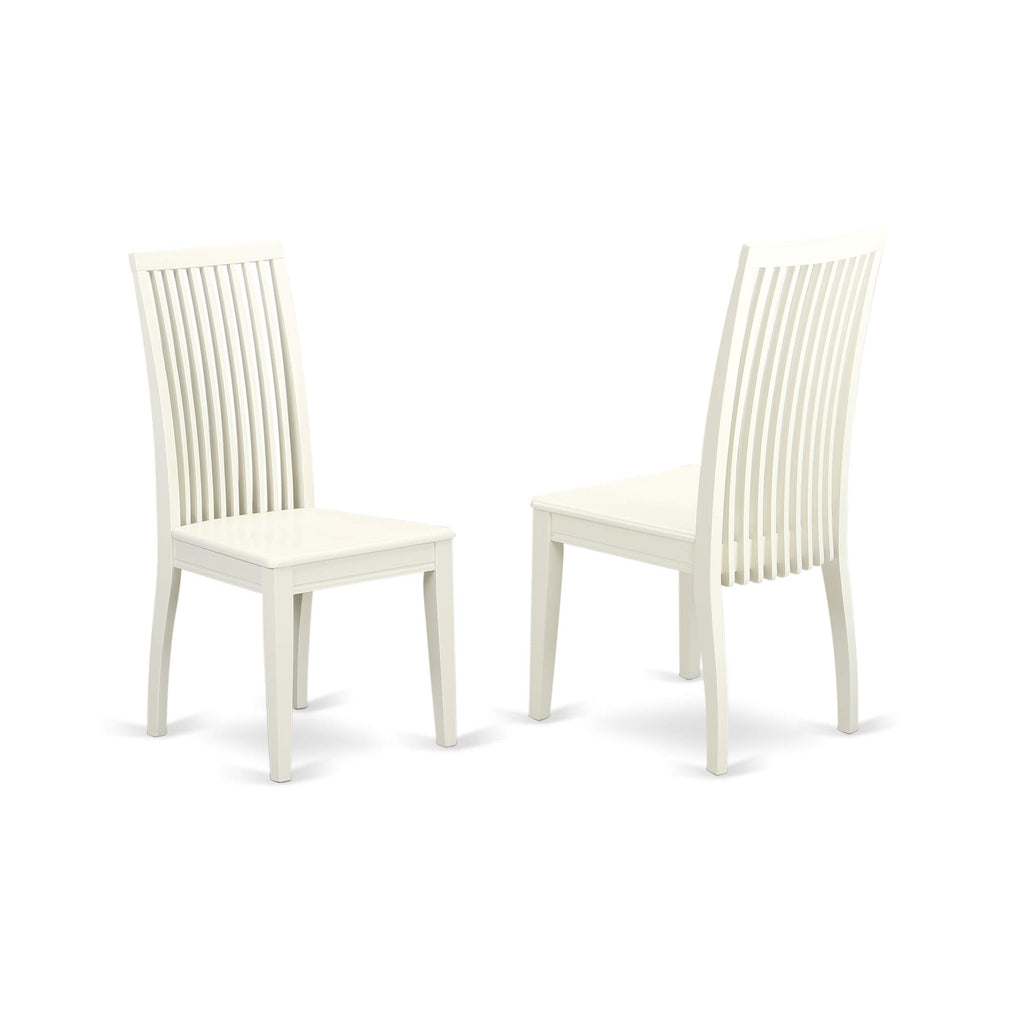 East West Furniture WEIP5-BMK-W 5 Piece Dining Set Includes a Rectangle Dining Table with Butterfly Leaf and 4 Kitchen Chairs, 42x60 Inch, Buttermilk & Cherry