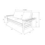 Kodiak Furniture Phoenix Frame with Fabric Mattress in Mocha Brown/Barbados