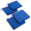 Blazing Needles, L.P. Indoor Twill Chair Cushion, 4 Count (Pack Of 1), Royal Blue